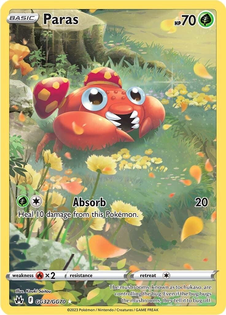 Crown Zenith Paras Pokémon card